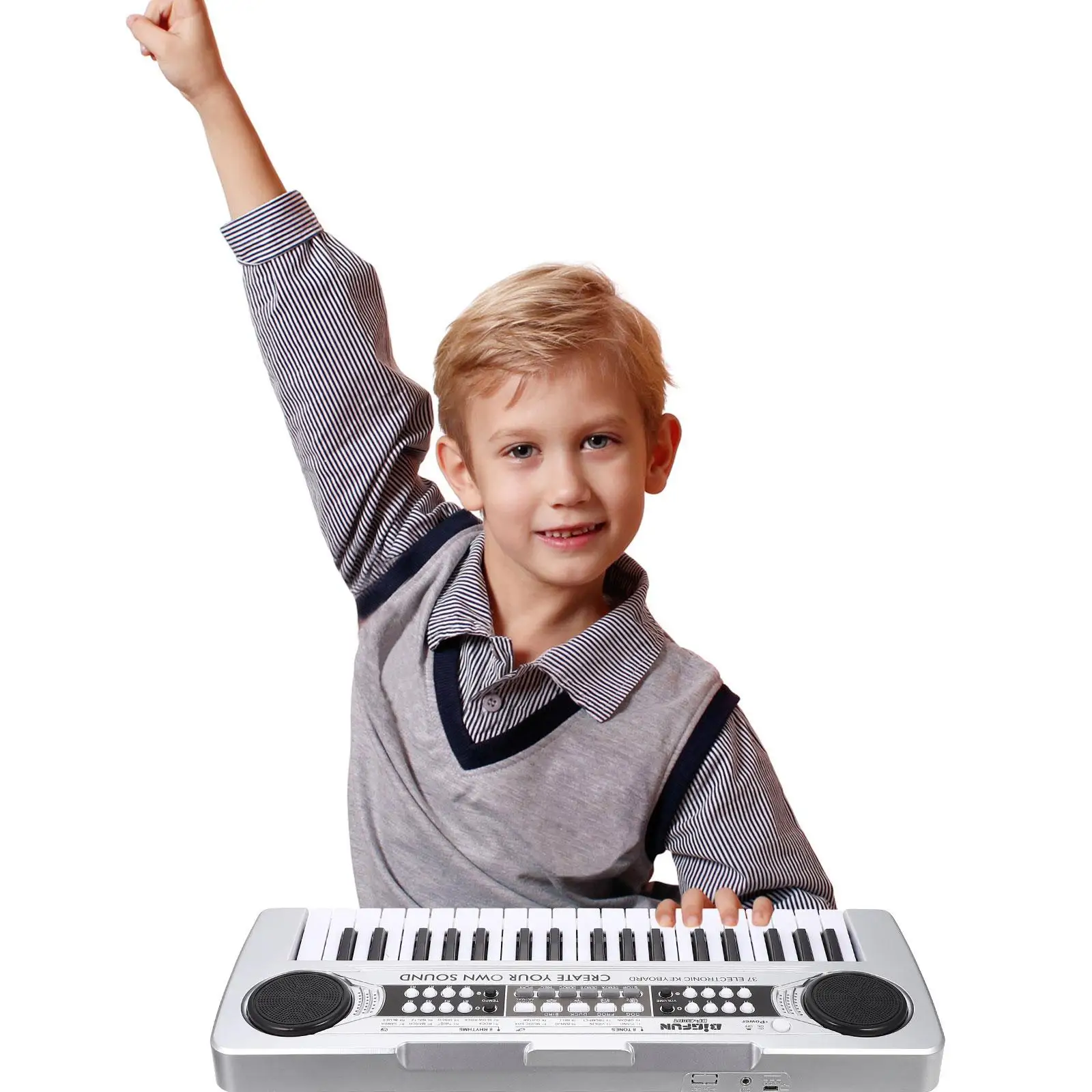 Juguetes de órgano electrónico para niños, música de plástico, Piano de simulación, instrumento Musical, teclado con micrófono, juguete Adorable