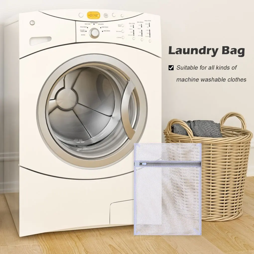 Laundry Bag Polyester Clothes Socks Mesh Wash Bag Washing Machine Net Laundry Pouch Rough Mesh 30x40cm