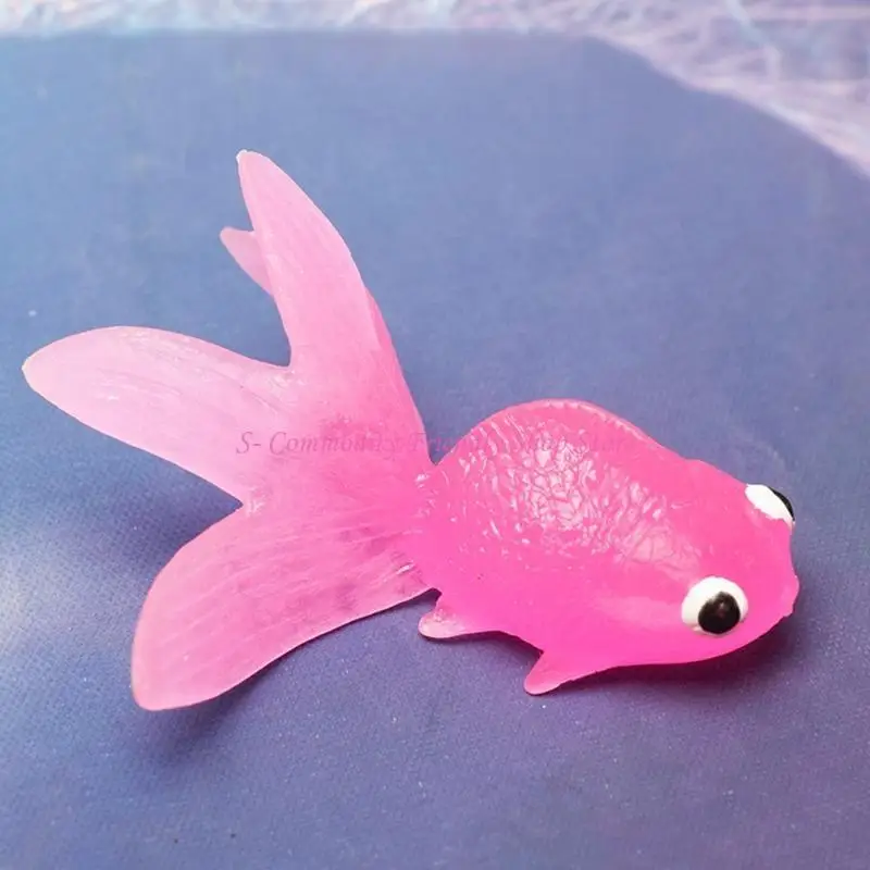 85ae mini estatueta peixe dourado, modelo peixe, 10 peças, brinquedo animal do mar, bolo peixe para