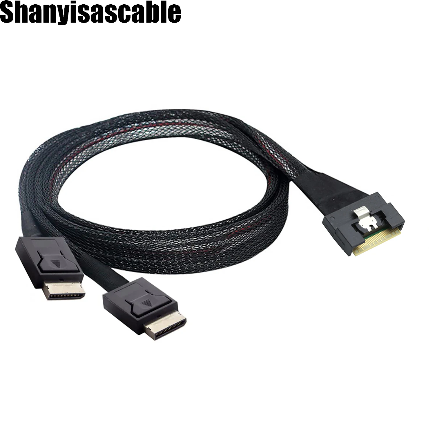 

1.0M Ultraport Slimline Mini SAS SFF‑8654 8i to SFF‑8611 4I Silver Durable for Servers Switches Routers and Storage Racks cable