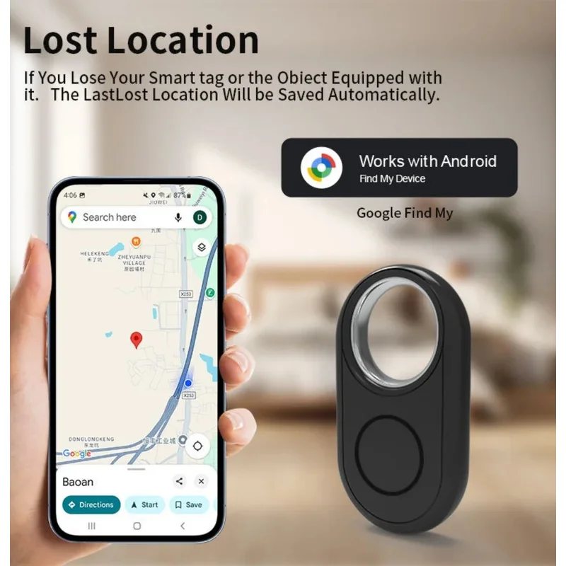 NEW GPS Tracker for Samsung Phones Android Google Find My Device Bluetooth Locator Finder Global Positioning Anti-lost Smart Tag
