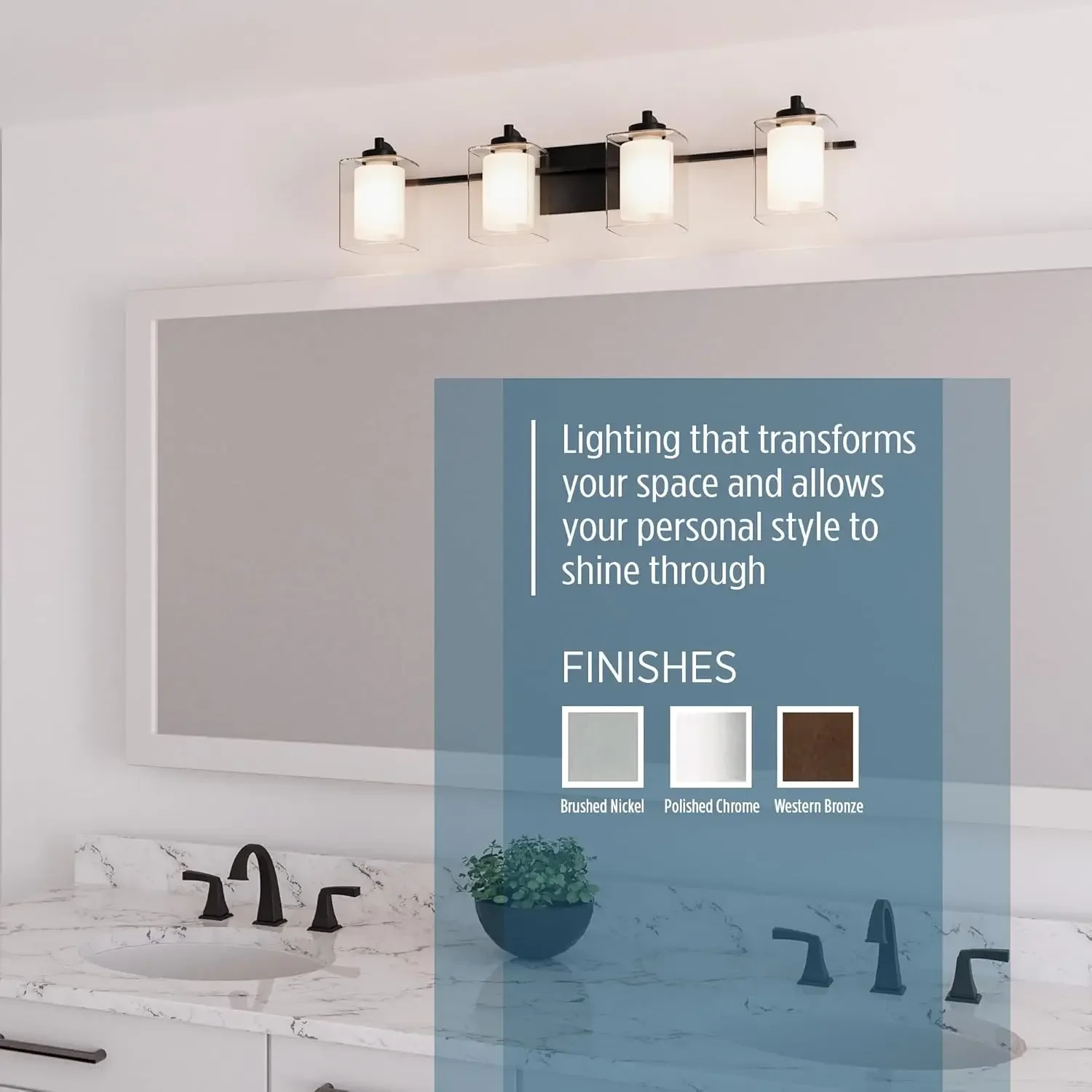 Современные светильники для туалетного столика, 5 ламп, 42-дюймовые полированные хромированные светильники для ванной комнаты над зеркалом, пескоструйное внутреннее стекло, светодиод 50 Вт