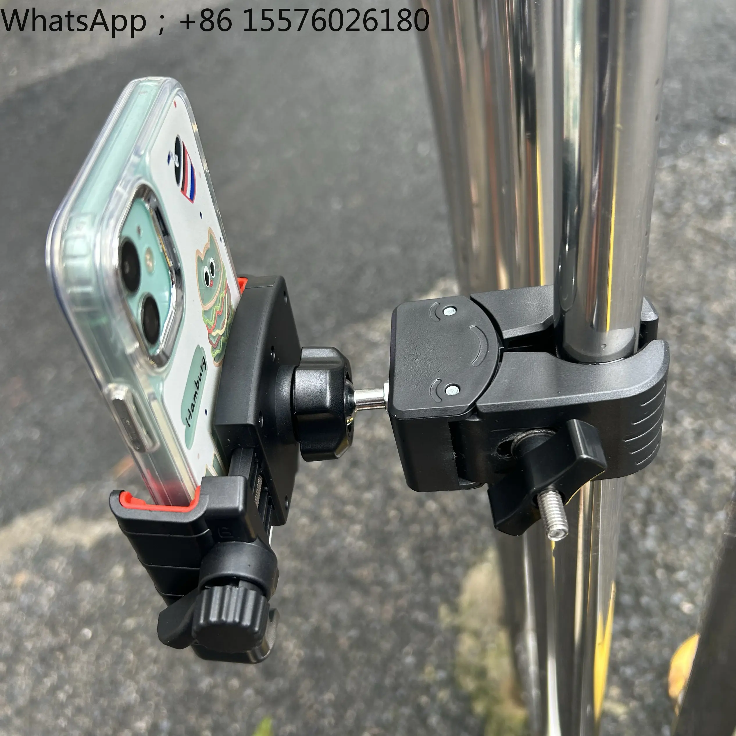 Motorcycle Riding Handlebar Mobile Phone Holder Shockproof Quick Removal Mobile Phone Clip Bicycle Navigation Bracket