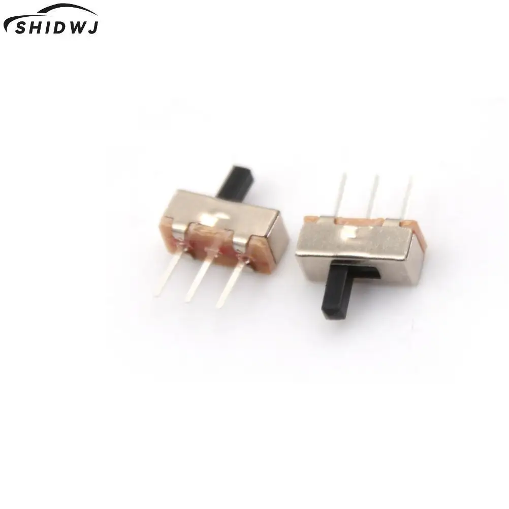 Interruptor On-off Mini Slide Switch SS12D00 SS12D00G3 3pin 1P2T 2 Position High Quality Toggle Switch Handle Length:3MM 10pcs