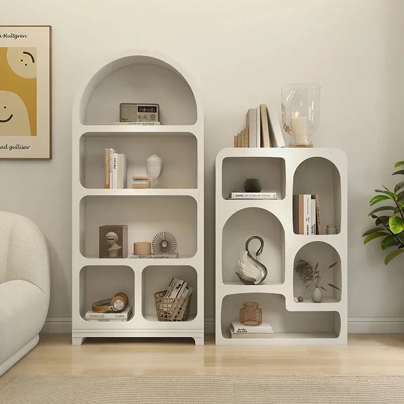 Cave Storage   Cream Style Arch Hallway Bookcase Living Room Side Cabinet Display  Light Luxury Storage Cabinet