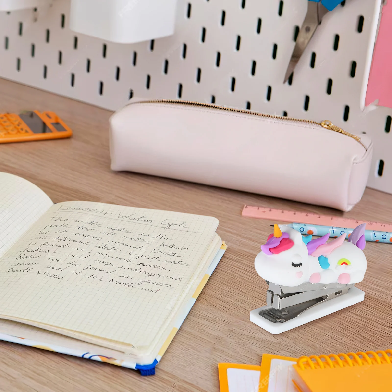 Mini Cute Portable Handheld Stapler For Office School Home Small Stapler Lightweight Compact Design Kids Teacher Stationery