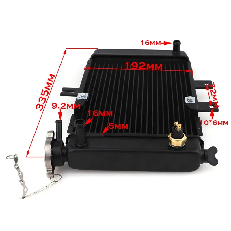 ATV Water Cooling Engine Cooler Water Tank Radiator Water Cooler Cooling Fit For 150cc 200cc 250cc UTV Quad Bike Buggy Parts