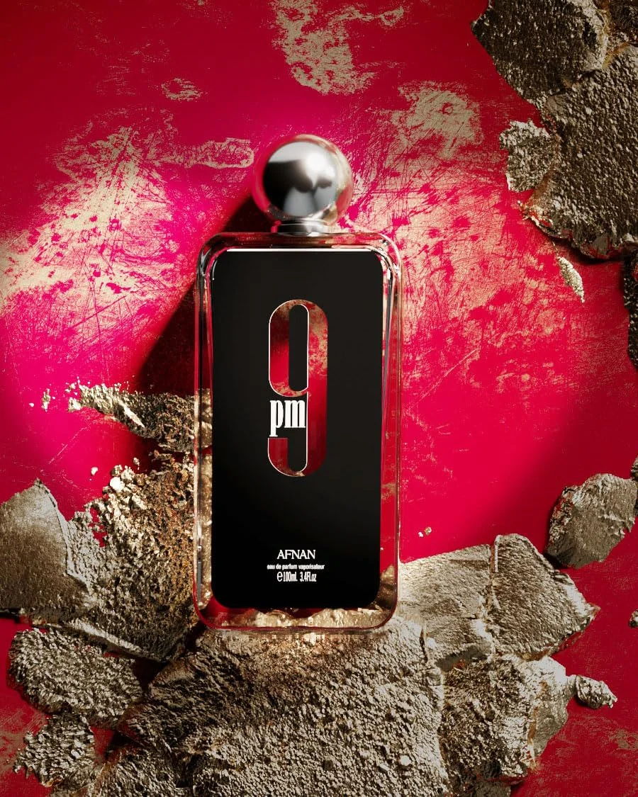 Afnan 9 PM Eau De Parfum 3.4 Oz / 100 Ml | Long-Lasting Masculine Cologne | Warm Vanilla, Cinnamon & Amber Woody Fragrance view 8