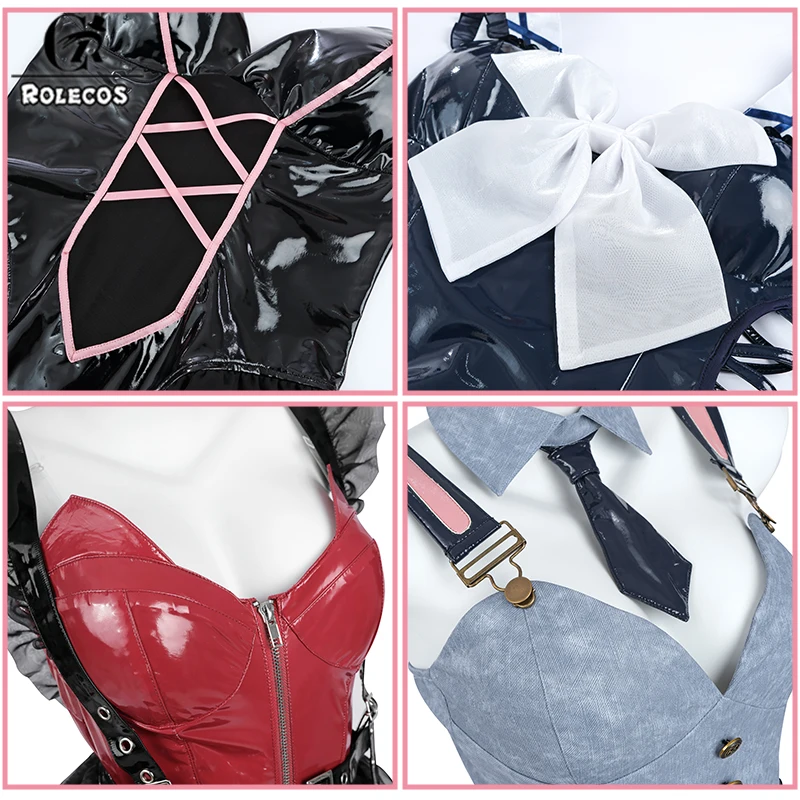 ROLECOS Original Bunny Suit Cosplay Costume Leather Fabric Festival Party Women Dress Uniform Jumpsuit Outfit Halloween Full Set view 5
