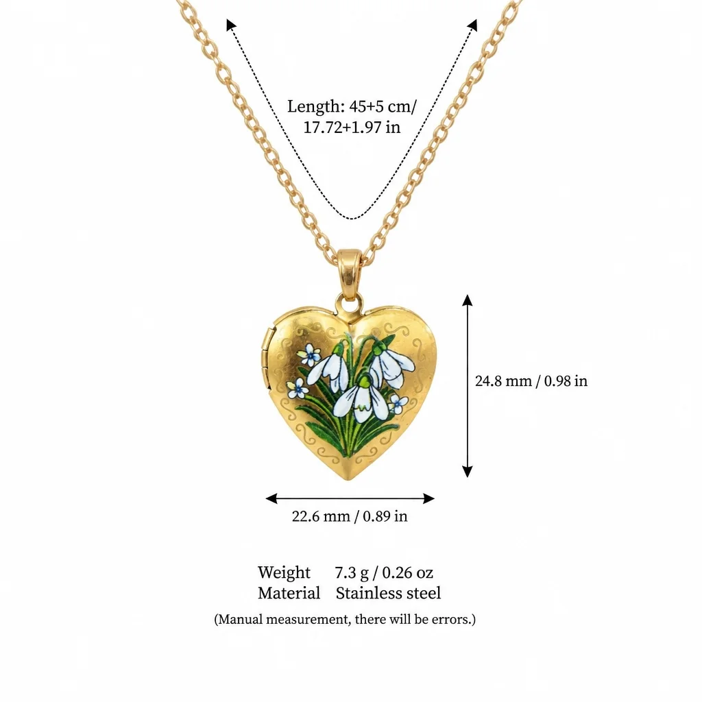 Kompaktes und exquisites Design, neues Produkt, Dezember-Blumen-Liebes-Halskette, verstellbar, für Damen – Detail 4