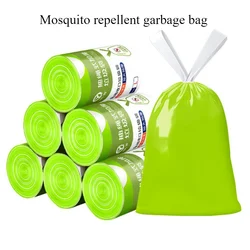 Sacchetto della spazzatura addensato sacchetto della spazzatura di grande capacità per uso domestico sacchetto di plastica per la pulizia portatile del bagno della cucina con repellente per zanzare