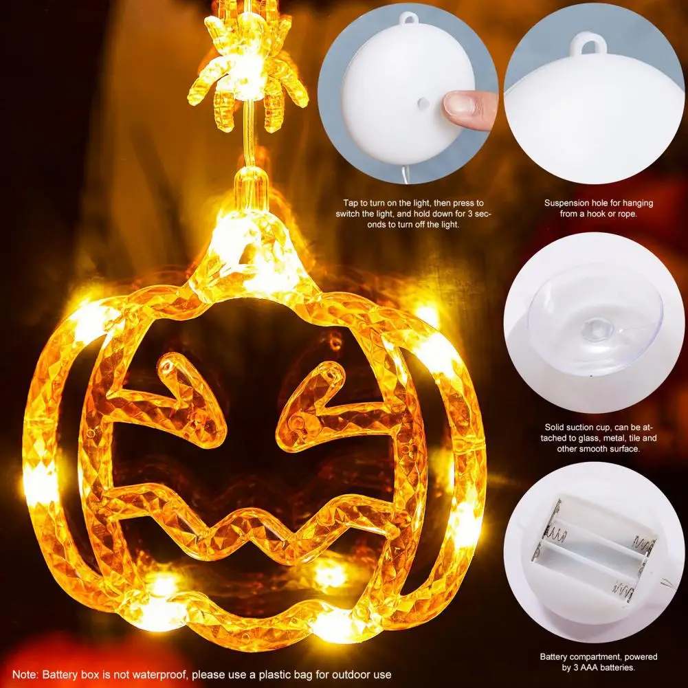 Energy-saving Halloween Decorations Halloween Hanging Light Decorations Pumpkin Spider Web Lights for Indoor Outdoor Party Decor