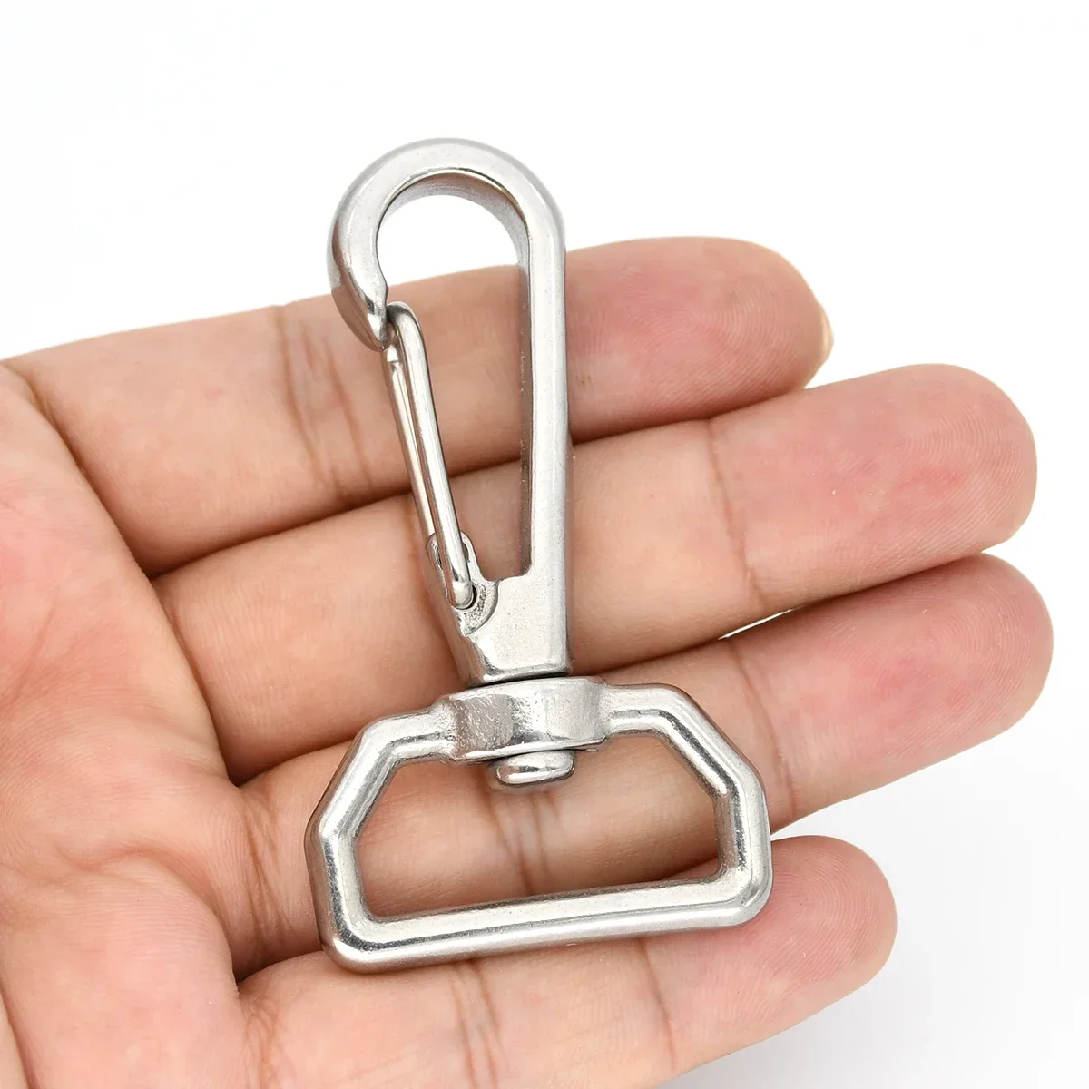 Stainless Steel Snap Hook Carabiner Rotatable Lobster Bolt Trigger Clip Clasp Leathercraft Bag Strap Dog Leash Parts Keychain