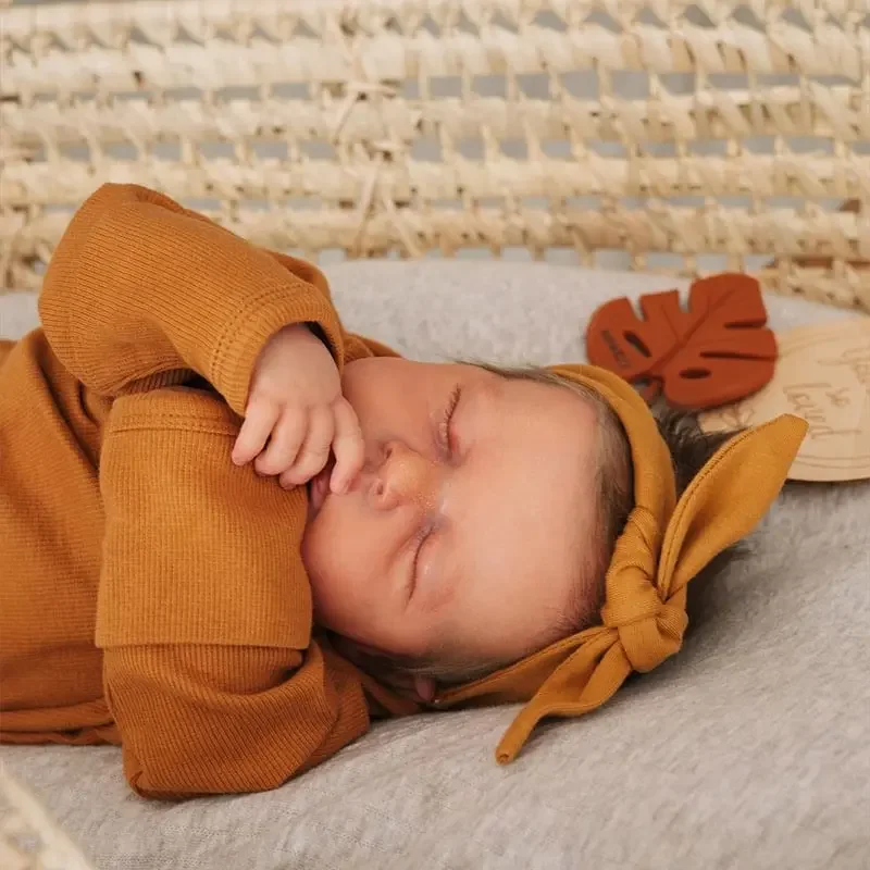 Muñecas para bebés recién nacidos Bebe Loulou de cuerpo completo hechas a mano realistas Reborn durmiendo Loulou con piel pintada en 3D venas visibles