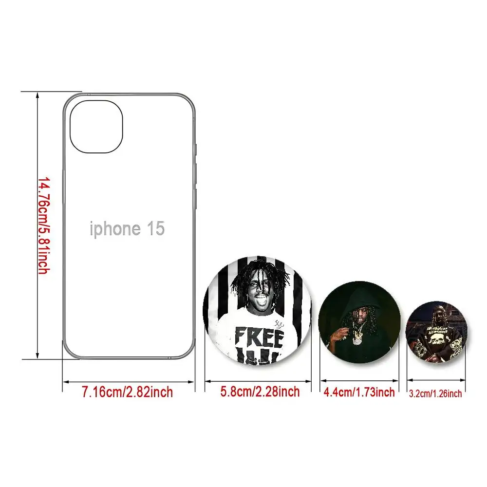 C-Chief K-Keef Rapper Badges Fashion New Hip Hop Versatile Round Metal Badge Cartoon Pin Gift Wholesale