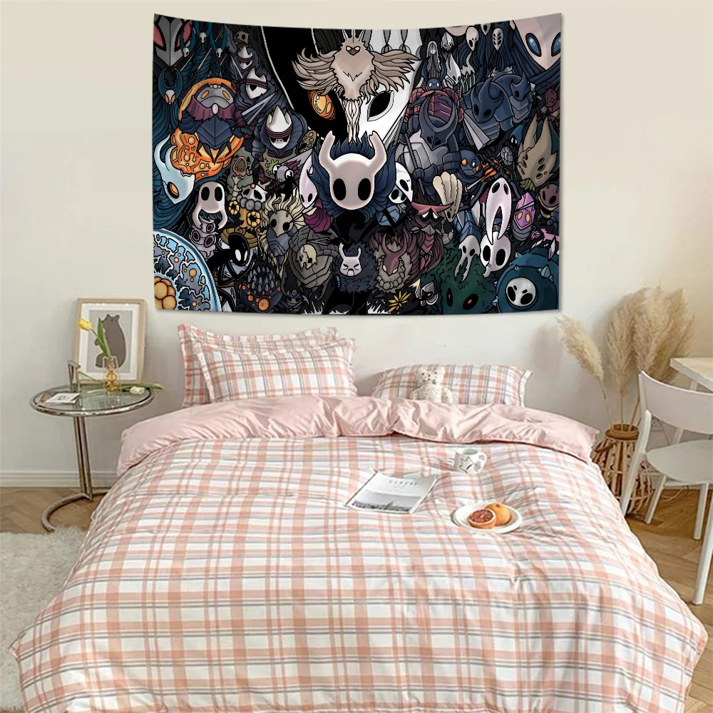 Game Hollow Knight Anime Tapestry Hippie Flower Wall Carpets Dorm Decor Cheap Hippie Wall Hanging