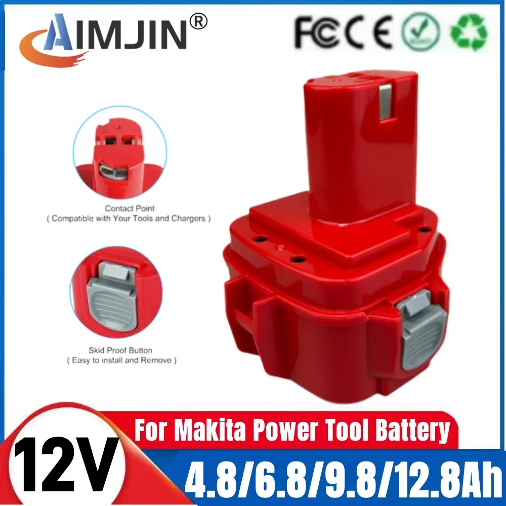 Replacement Batteries For Makita 12V 4.8/6.8/9.8/12.8Ah screwdriver battery Cordless PA12 PA14 PA09 PA18 Drill Tools Bateria