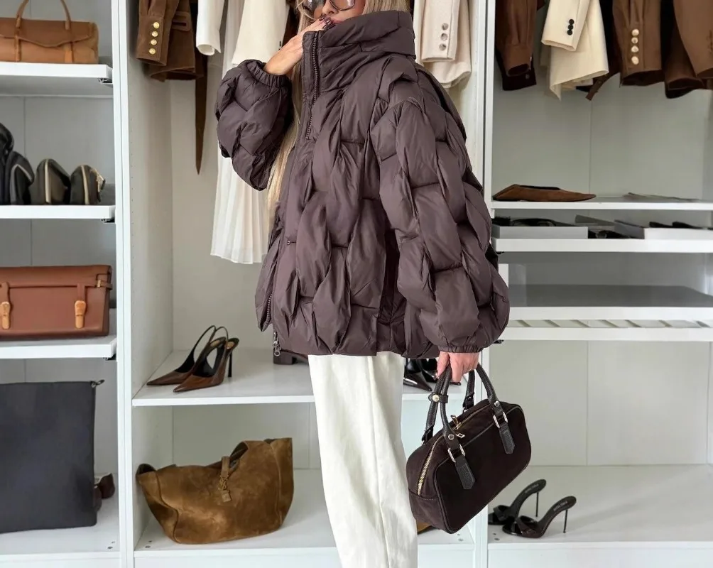 เสื้อแจ็คเก็ตขนเป็ดสำหรับผู้หญิง ฤดูใบไม้ร่วงและฤดูหนาว ปี 2025 เพื่อให้ความอบอุ่น