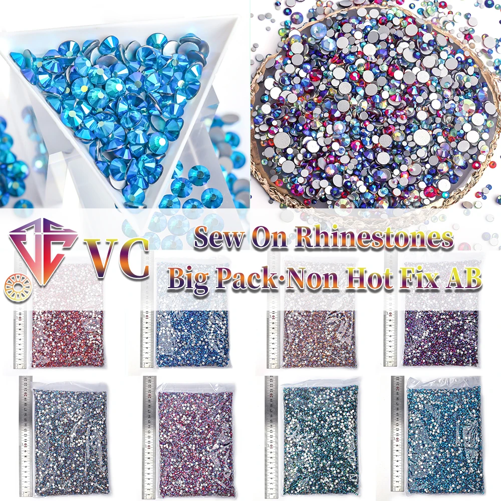 

VC 2880 шт. SS30 оптовая продажа кристалл AB с плоской задней частью стекло с бриллиантами дизайн блестящие стразы для маникюра украшения ногтей
