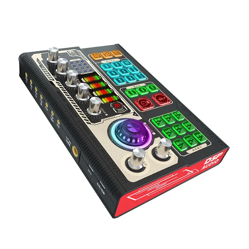 Dez itens tlf xtuga microfone digital profissional placa de som para mixer trocador de voz interface áudio placa de som gravável