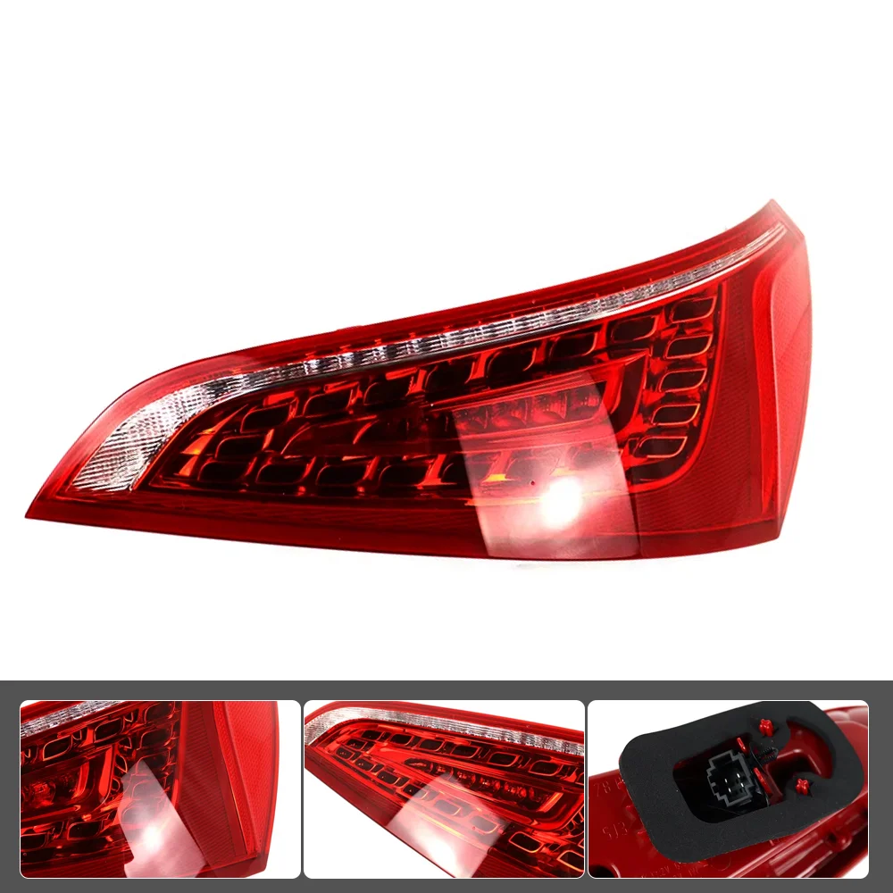Full LED Tail Light Assembly for Audi Q5 2010-2013, featuring dynamic sequential turn signals and rear brake lights, plug-and-pl