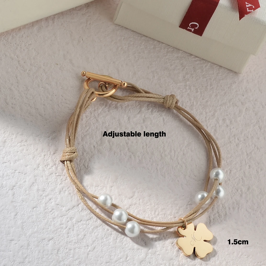 سوار شخصي عصري وبسيط بأربع أوراق البرسيم، وإكسسوارات الأزياء النسائية والمجوهرات #1