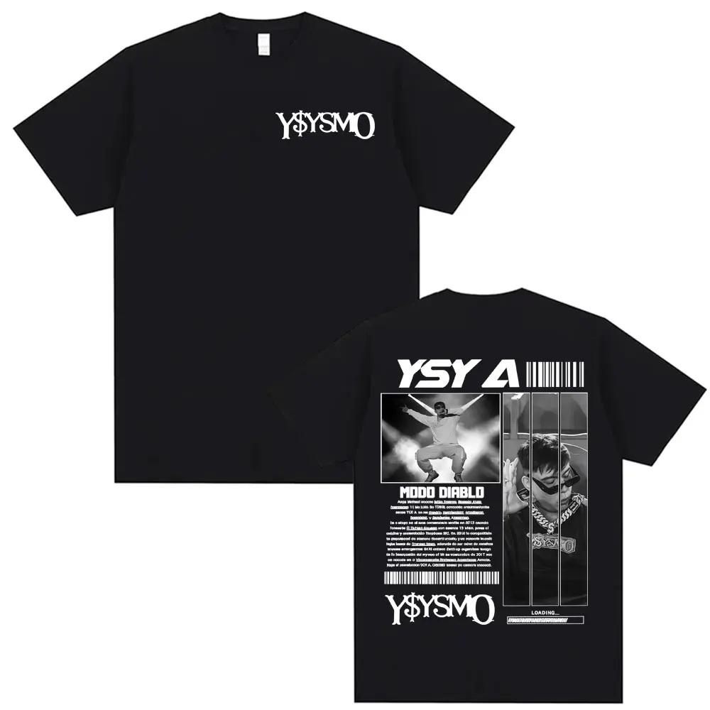 

Рэпер Ysysmo Ysy A Album Tour 2025 Футболки для мужчин и женщин Мода Хип-хоп Поп-музыка Футболка 100% хлопок Свободная футболка большого размера