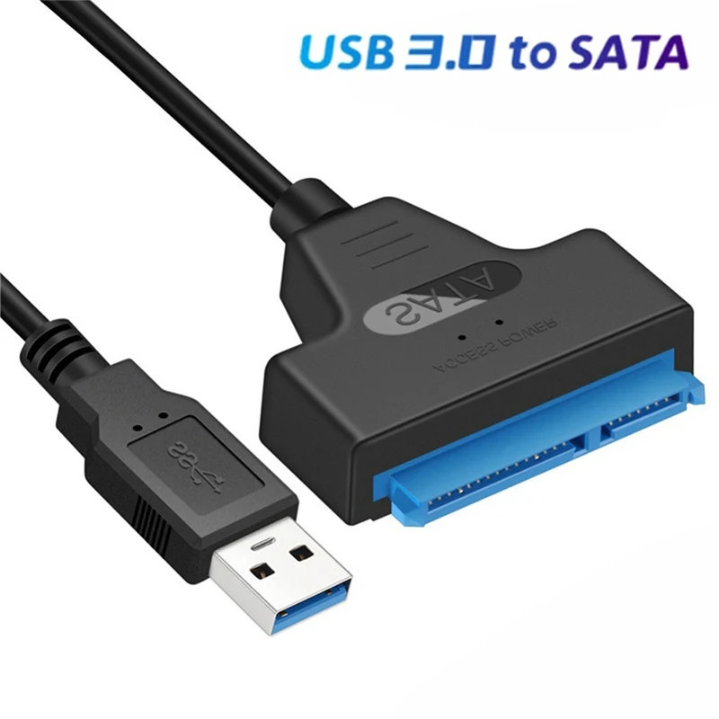 SATA to USB 3.0 / 2.0 USB Cable Up to 6 Gbps for 2.5 Inch External HDD SSD Hard Drive 22 Pin Adapter to Sata III for PC Computer