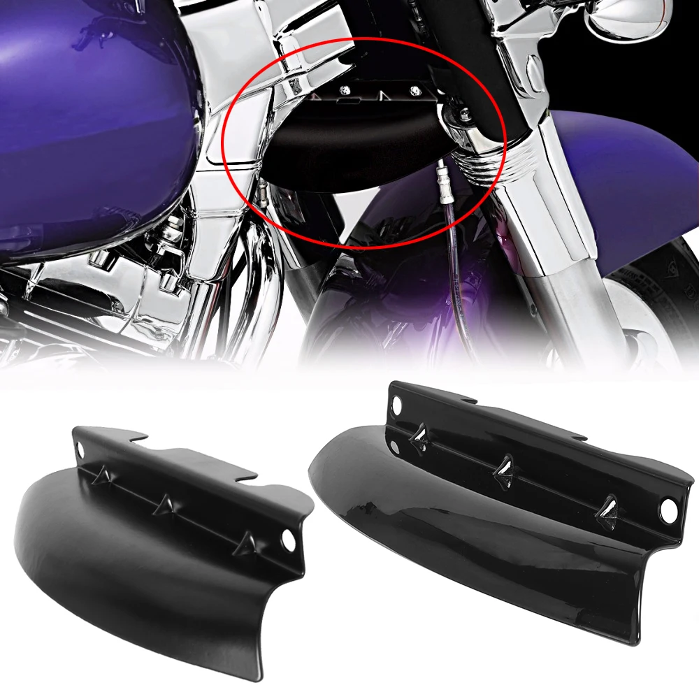 Czarny dolny potrójny deflektor drzewny do Harley Touring przemieszczanie się po ulicy Electra Glide Road Glide Road King FLH/T 2014-2023
