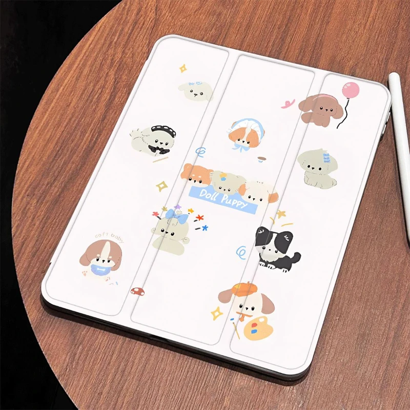 Cover Pencil Holder Funda for IPad Air 6 Case IPad 10th Gen Air 5th 4th 10.9 Pro 11 2nd 3rd 4th IPad 10.2 8th 9th Gen Puppy Toys