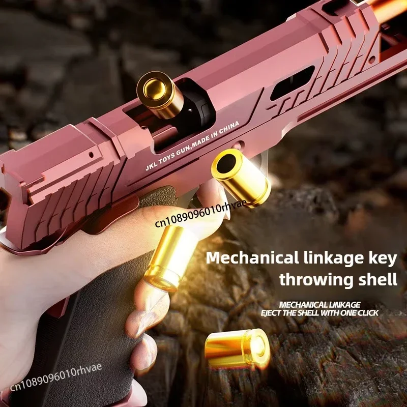 2025 neue schwarze Serie mechanische Shell Throwing Master 2011 Soft Bullet Gun für Pistole Junge Spielzeugpistole hängen leer
