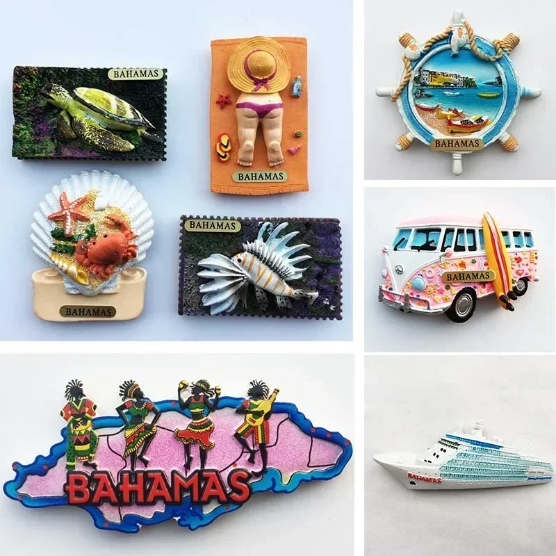 Bahamas Fridge Magnets Tourist Souvenirs Magnets for Refrigerators Creative Folk Dance magnetic sticker Home  Kitchen Decoration