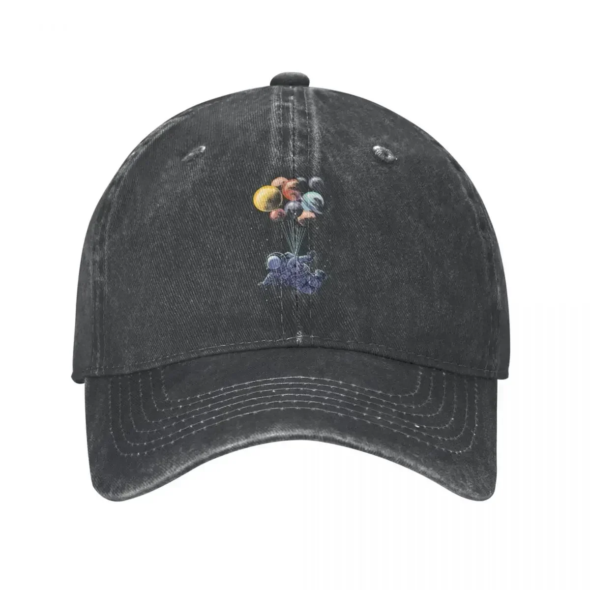 New Space Travel Astronaut Print Baseball Cap Fashion Distressed Cotton Snapback Cap Unisex Outdoor Workouts Adjustable Fit Hats