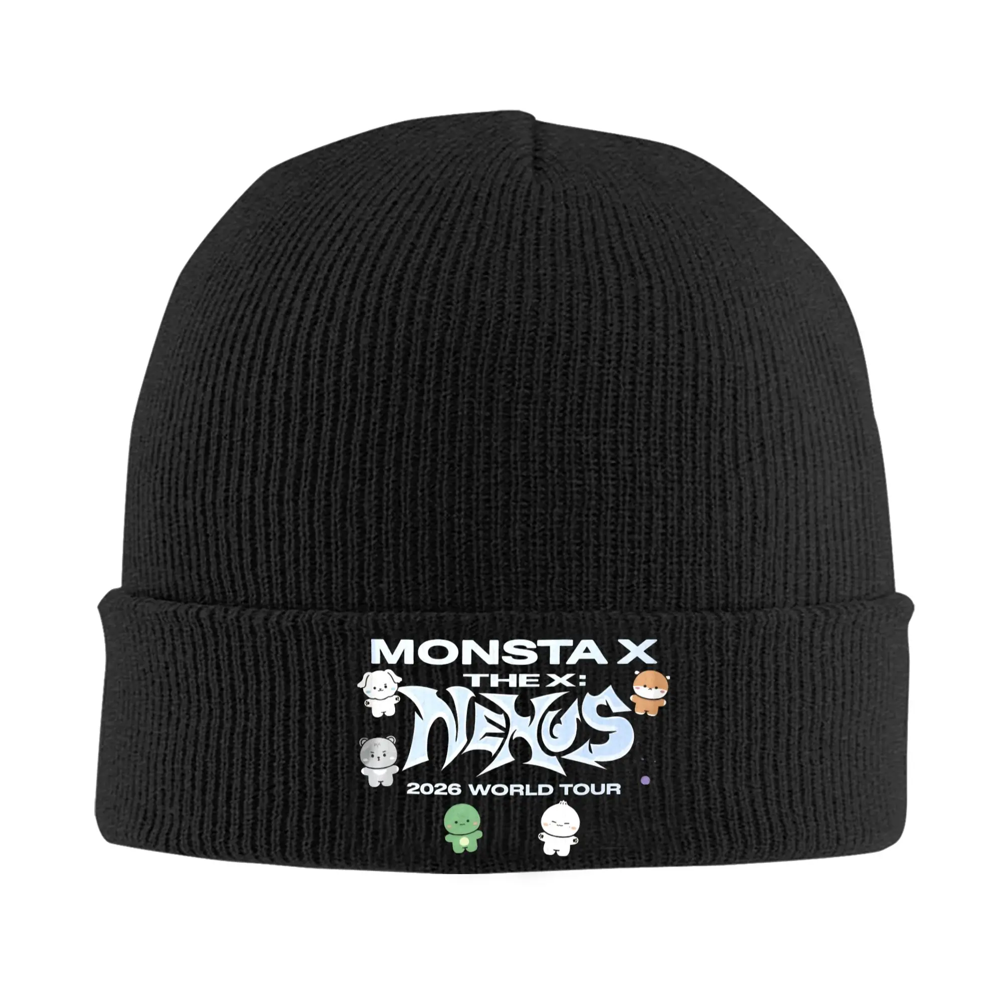 Monsta X the X Nexus North America World Tour Knitted Caps for Women Men Beanies Winter Hats Acrylic  Warm Cap
