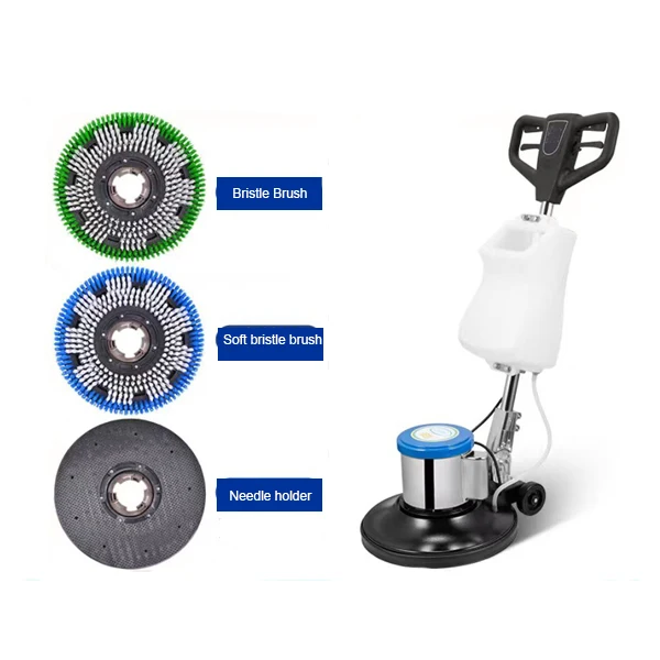 New 17-Inch Electric Walk-Behind Floor Scrubber 1200W 350-550/h Efficiency Burnishing Carpet Cleaning Polishing - view 3