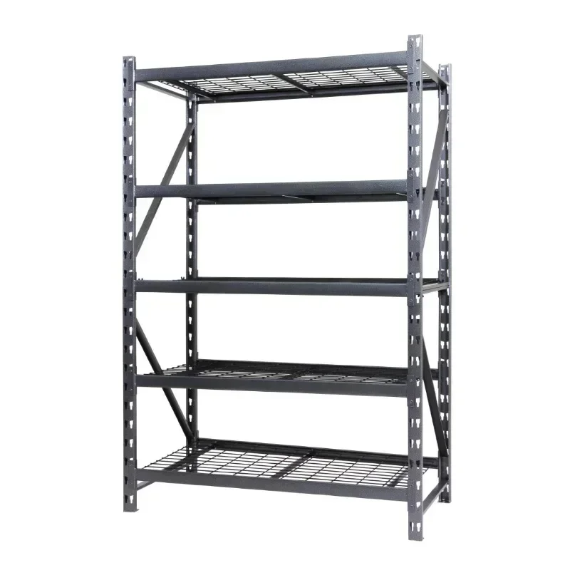 Stronghold Garage Gear Heavy Duty 5-Shelf Metal Rack Wire Decking in Textured, 1000lb per Shelf