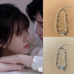 Zhao lusi the hidden love same fox Chain Bracelet Charm Korea TV star Bangle Jewelry for Women girls Gift