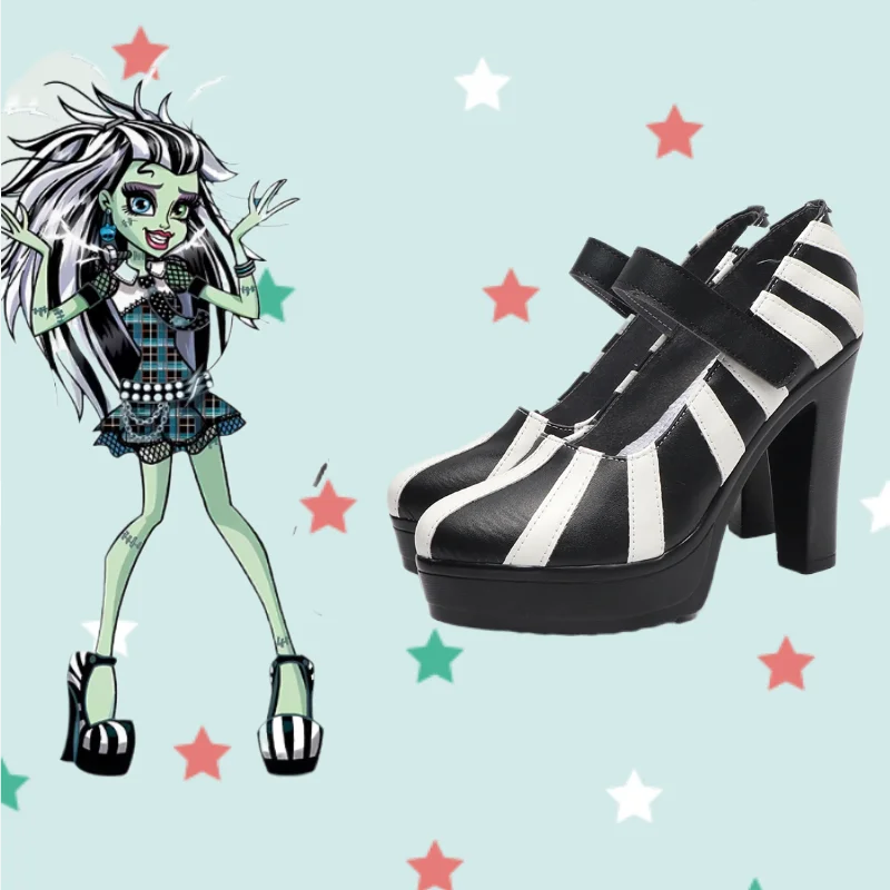

Anime Frankie Stein Cosplay Shoes Boots Halloween Party High Heels Custom Made