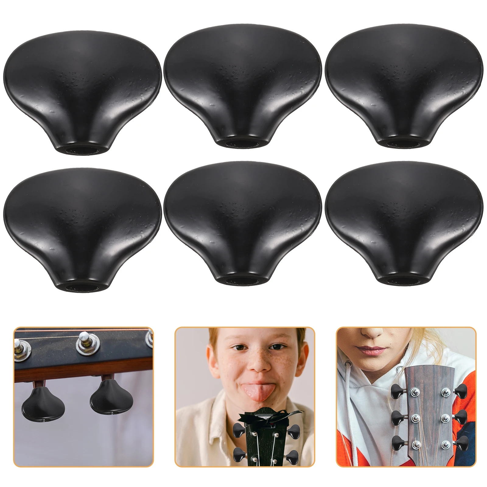 

6 Set Tuner Handle Electric Guitar Tuning Peg Key Button Acoustic Accessories Pegs Knobs Guitars