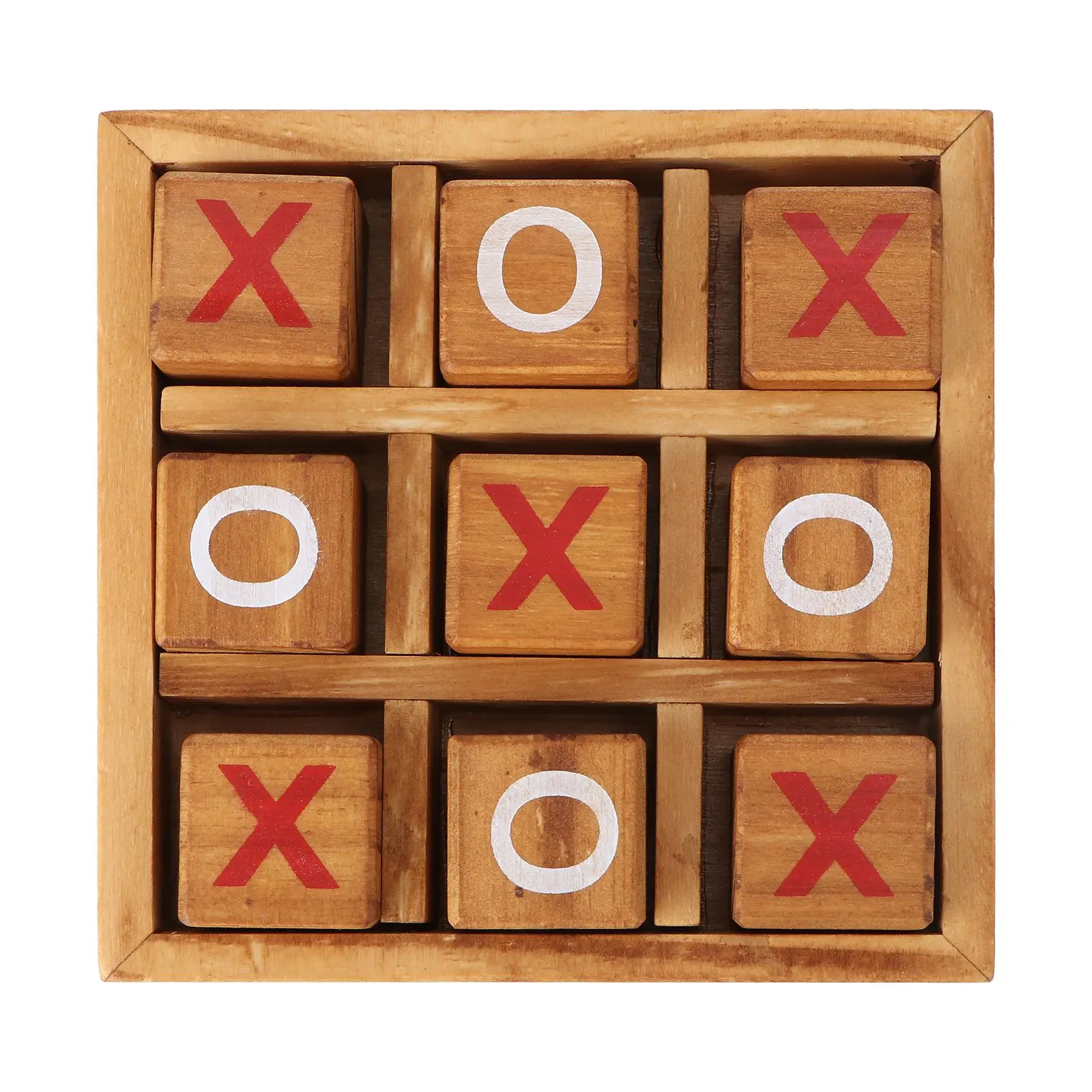 

1 Set Wooden Board XO Strategy Board Games for Kids Toe Strategy Board Games for Families Parent-Child Intelligence Leisure Game