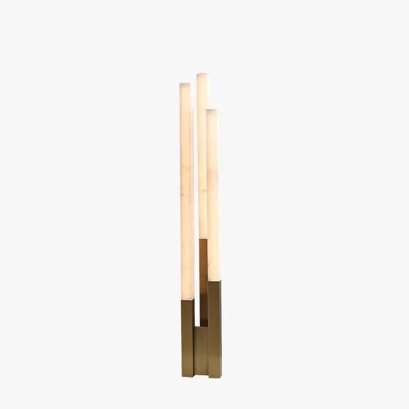 Stainless Steel Imitation Marble Floor Lamp Living Room Hotel Villa Model Room Sofa Side Vertical Lamp