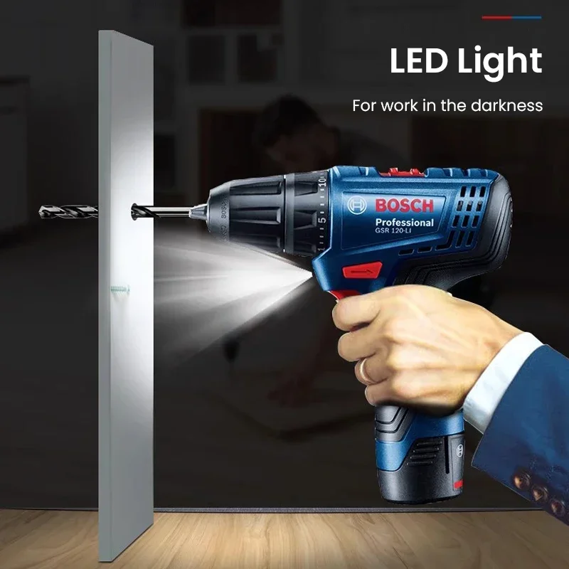 Bosch GSR120-LI Electric Drill 12V Professional Cordless Screwdriver Rechargeable Impact Drill Driver Multi-Function Power Tools view 3