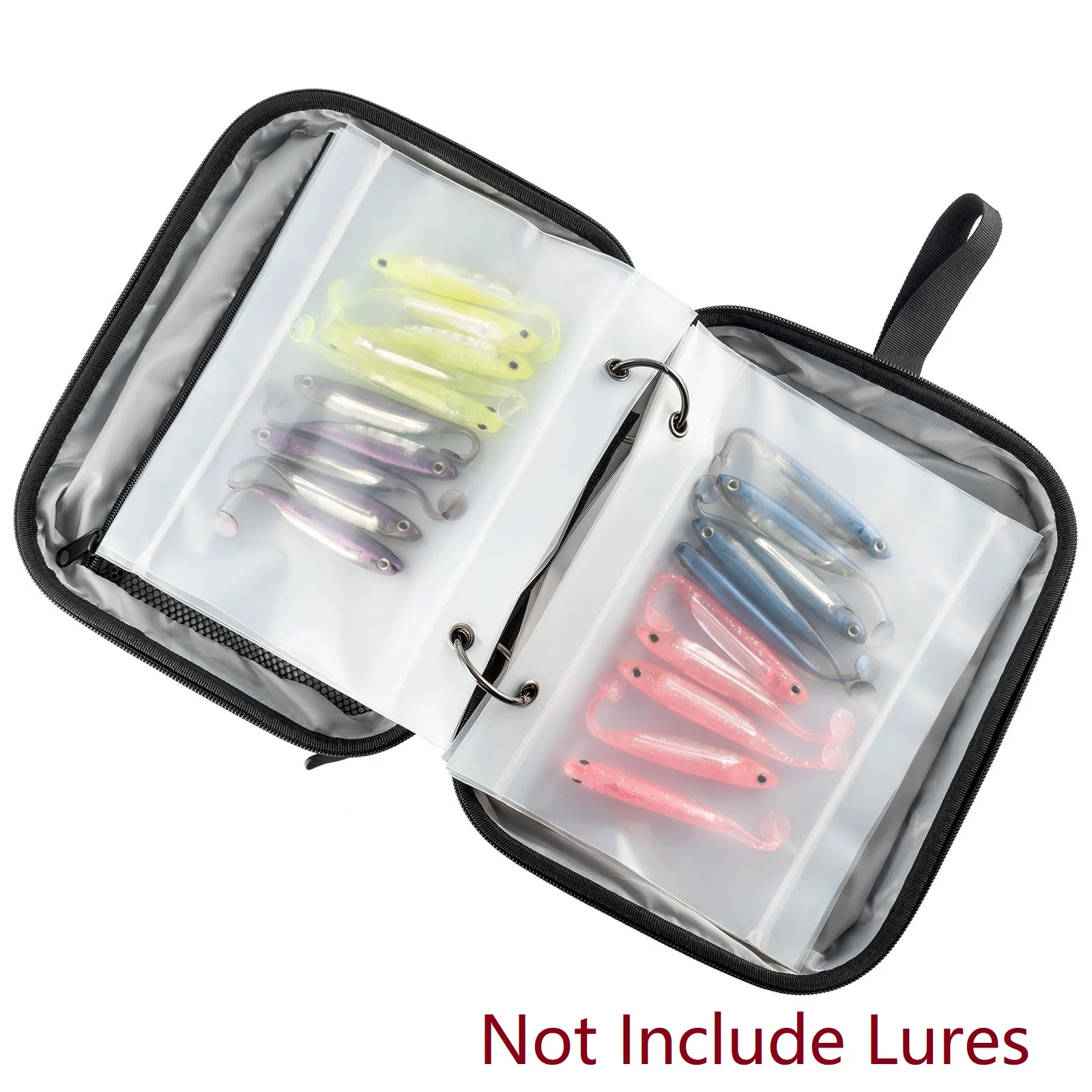 8 جيوب صيد السمك الموثق البلاستيكية مقاوم للماء حقيبة التخزين المنظمة لصيد الأسماك الناعمة إغراء زعيم تلاعب خطوط الرقص