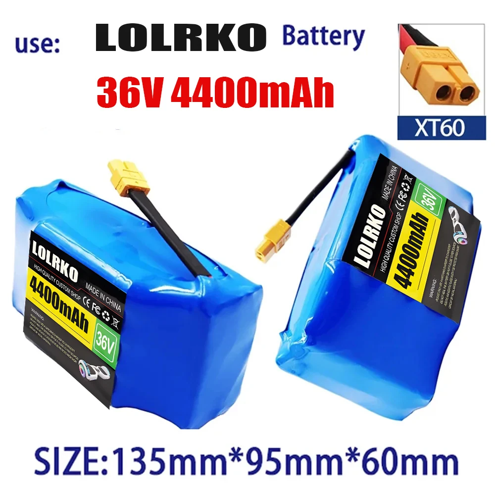 

New 36V 4400mAh Lithium Ion Battery Pack,For Electric Self Balancing Scooter HoverBoard Unicycle 10S2P 36V Battery