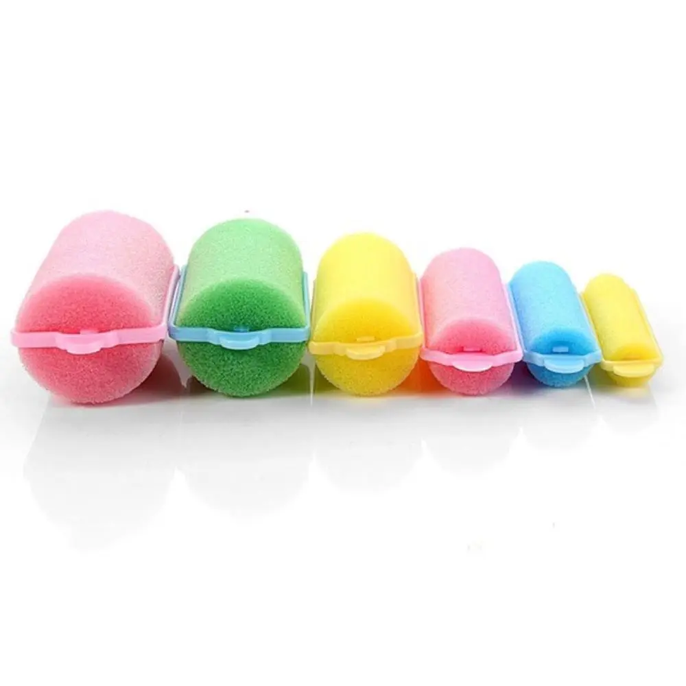 Random Colors 6-14pcs Twist Curls Tool DIY Curls Hair Salon Hair Curlers Hairdressing Kit Sponge Foam Cushion Hair Rollers