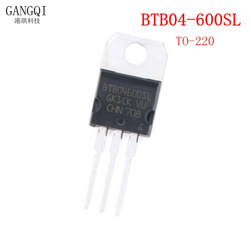 10pcs BTB04-600SL BTB04-600 BTB04 Triacs 4 Amp 600 Volt TO-220 new IC In Stock