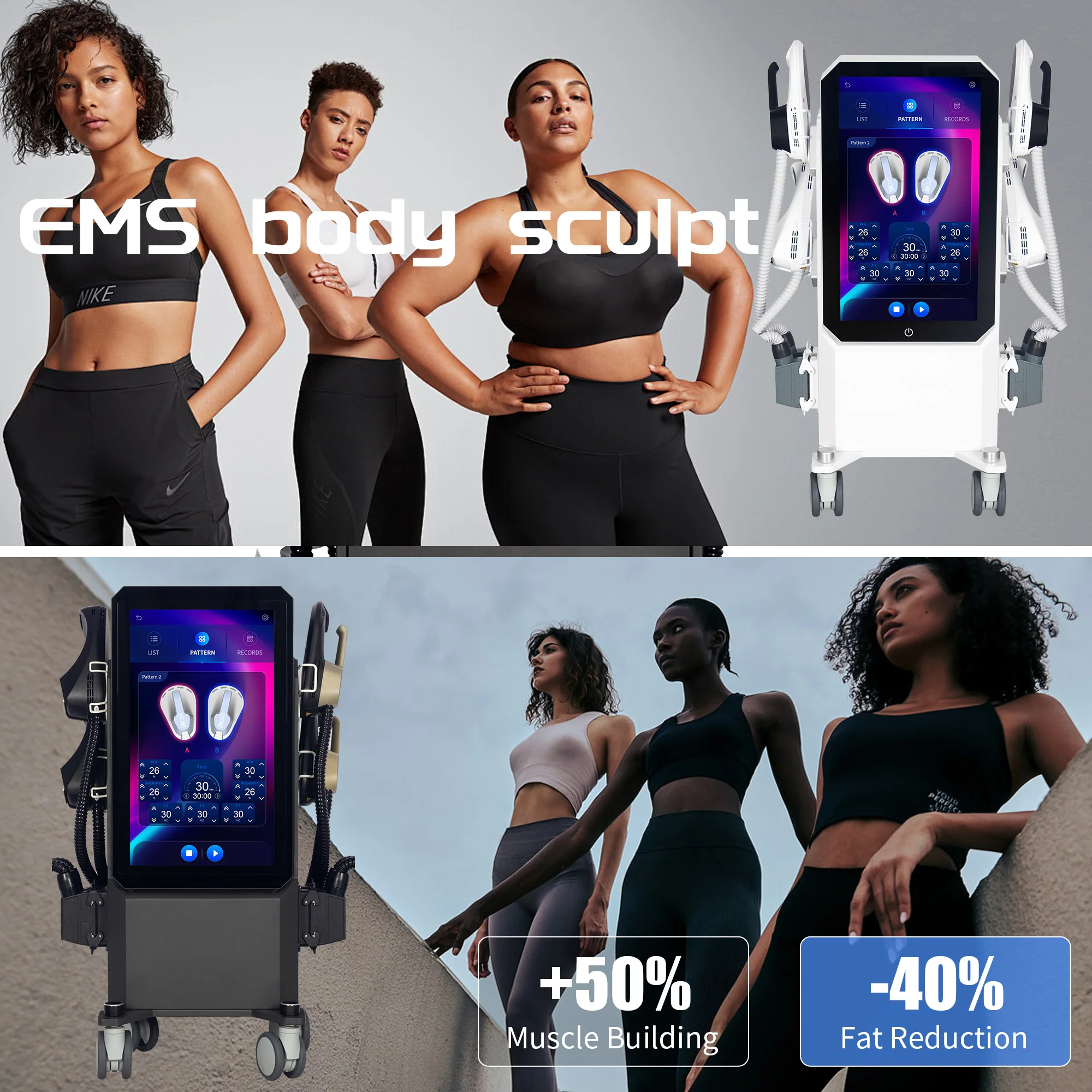 Professional EMS 6500W Removing Body Fat Remodeling Muscle Contour Stimulating Body Shaping Machine Weight Reducer