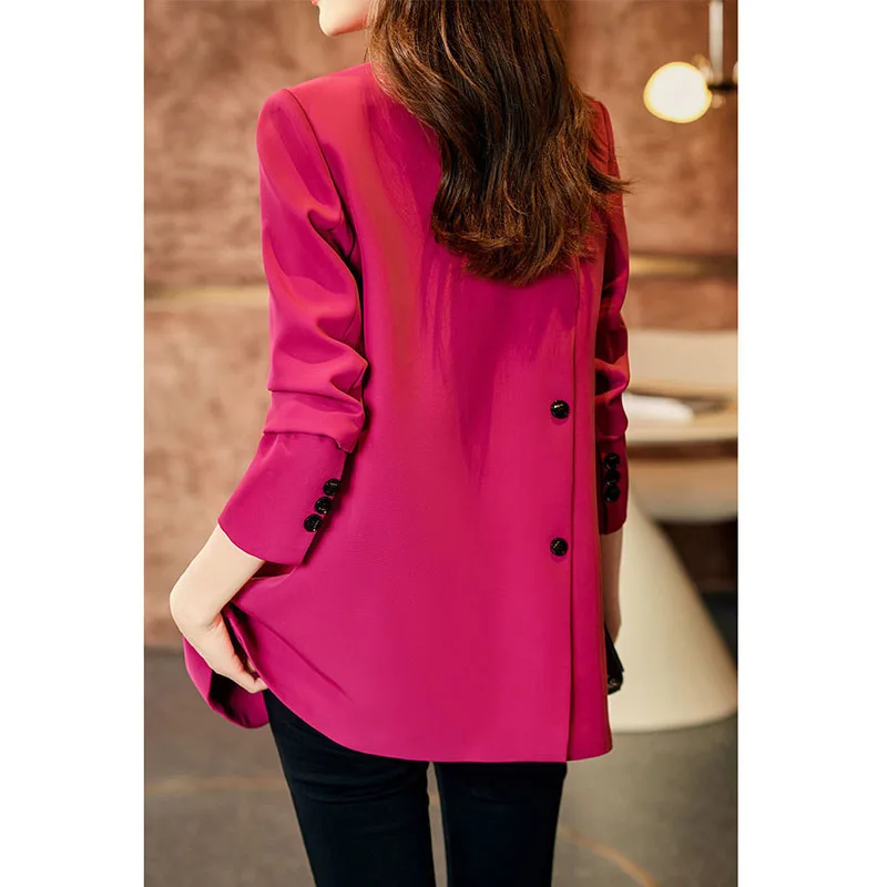 Frauen Neue Anzug Jacke frauen Frühling Und Herbst Chic Design Temperament Mode Lose Büro Professionelle Kleine Anzug Taste Co
