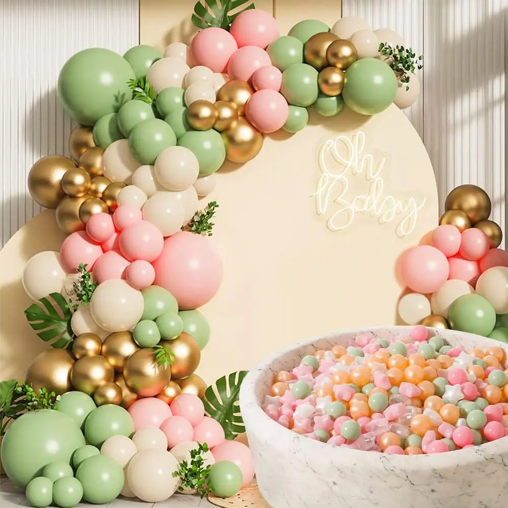 Bällebadbälle – 100 Stück zerkleinerungssichere Kunststoff-Spielzeugbälle für Kinder, Macaron-Ozeanbälle für Geburtstagsfeiern, Spiele, Pool-Schaumstoffball P