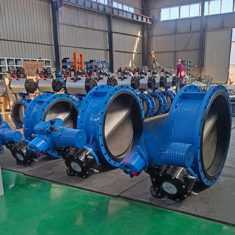 Ductile iron DN400 intelligent integrated remote switch, electric adjustment butterfly valve